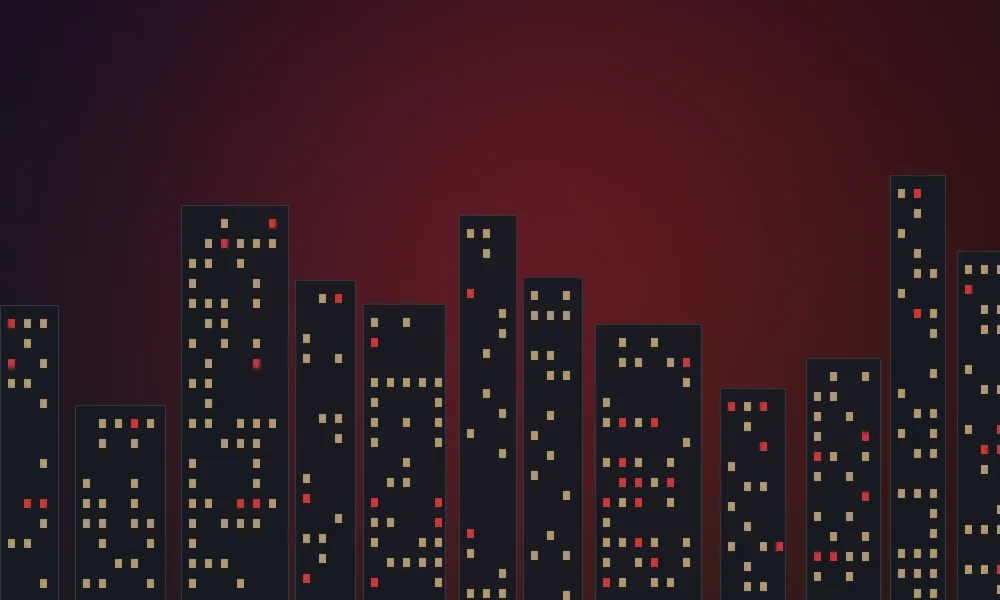 Abstract city skyline artwork