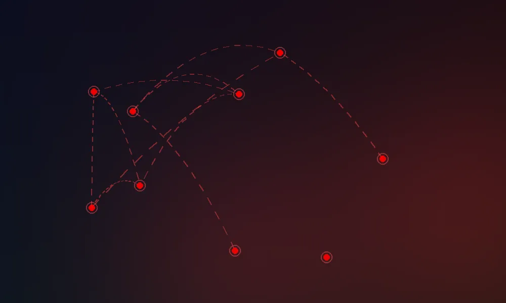 Abstract logistics routes artwork