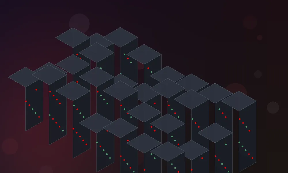 Abstract server racks artwork